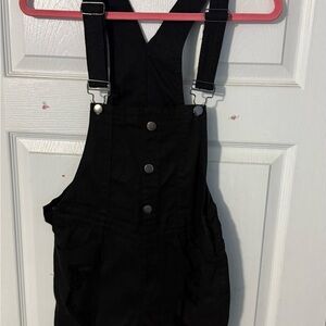 Black Denim Overalls
